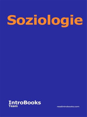 cover image of Soziologie